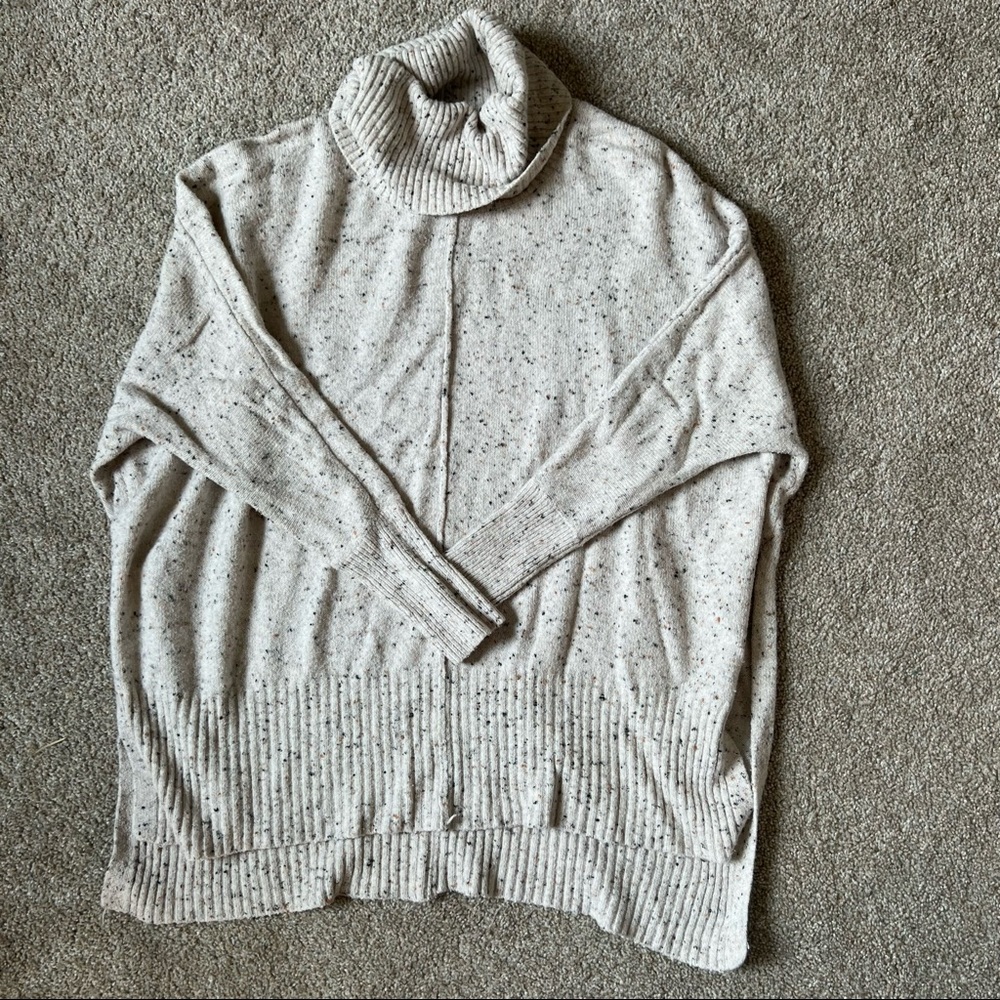 Oversized Cream Turtleneck
